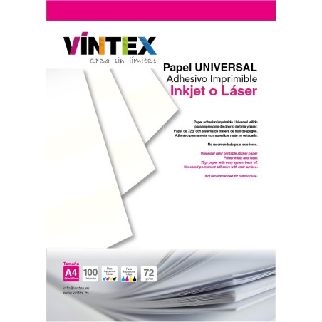 Papel Adhesivo Imprimible Universal