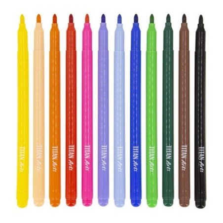 Rotuladores de fieltro 12uds Titan Arts