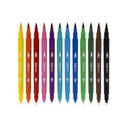 Rotuladores doble punta 12uds Titan Arts