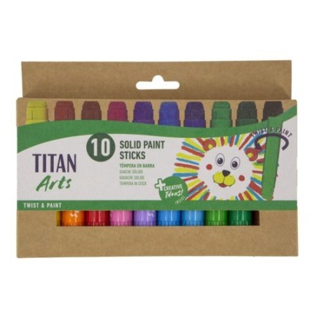 Témperas sólidas en barra 10uds Titan Arts