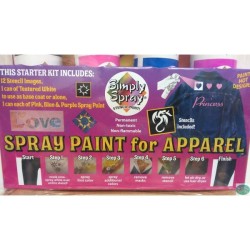 Fabric Spray Fashion Kit con plantillas