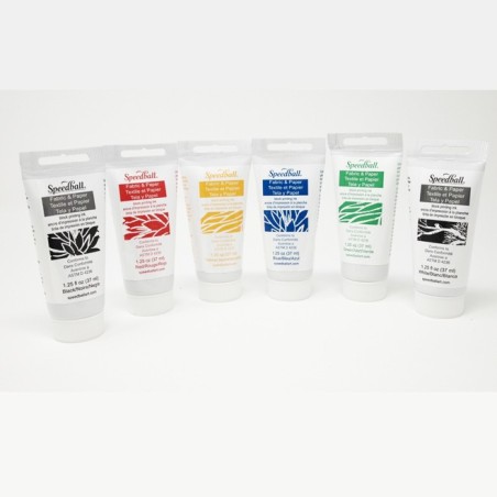 Pack 6 tintas para tejidos y papel Speedball
