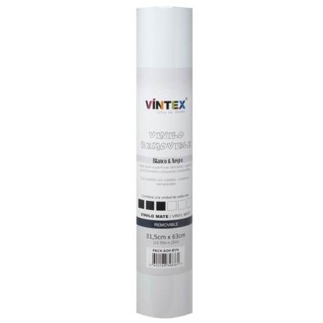 Pack vinilo adhesivo removible Blanco y negro VINTEX