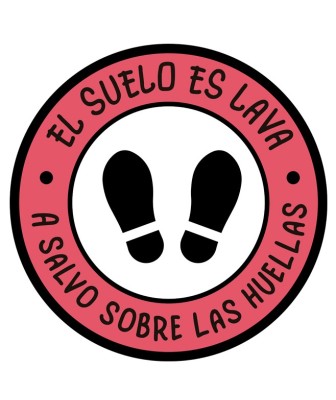 Pack pegatinas "El suelo es lava" señalización suelo