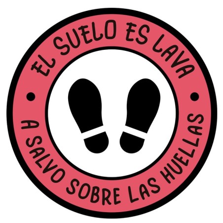 Pack pegatinas "El suelo es lava" señalización suelo