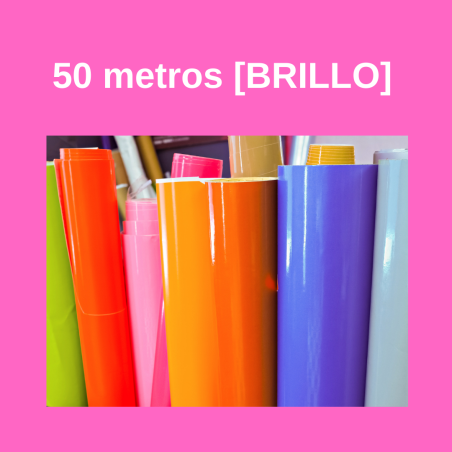 Vinilo adhesivo bobina 50 metros BRILLO
