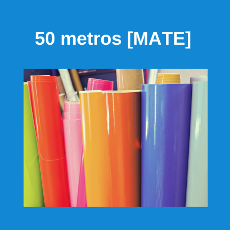 Vinilo adhesivo bobina 50 metros MATE