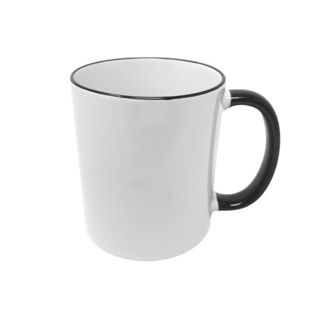 Tazas Sublimación Calidad AAA borde color 12 unidades