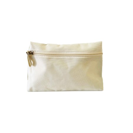 Neceser personalizable beige con cremallera