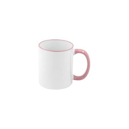 Tazas Sublimación Calidad AAA borde color 12 unidades