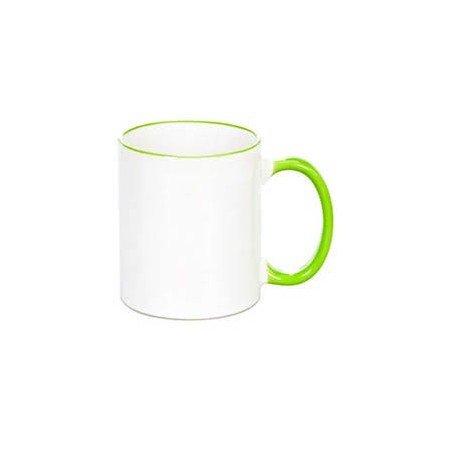 Tazas Sublimación Calidad AAA borde color 12 unidades