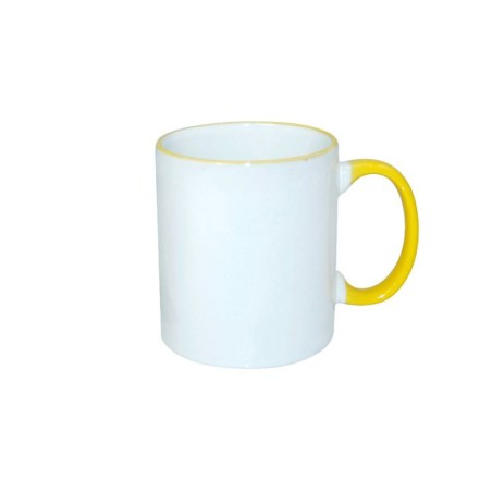 Tazas Sublimación Calidad AAA borde color 12 unidades