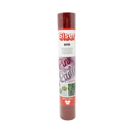 Vinilo textil Siser Glitter Rojo