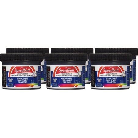 Kit 6 tintas opacas para serigrafía de tejidos oscuros Speedball®
