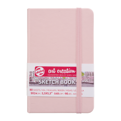 CUADERNOS DE BOCETOS HOJAS ROSA PASTEL