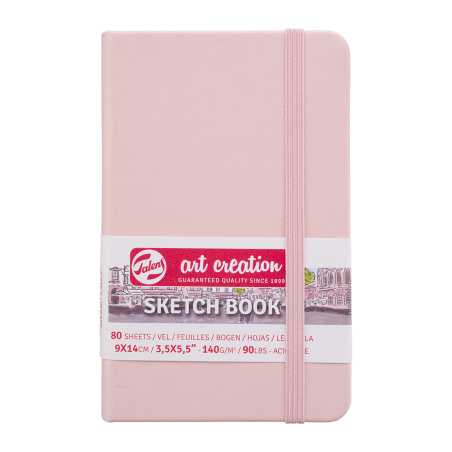 CUADERNOS DE BOCETOS HOJAS ROSA PASTEL