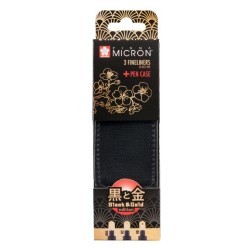 Estuche Pigma Micron Black & Gold Edition Sakura