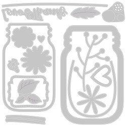 Troquel Thilits Tarro Floral