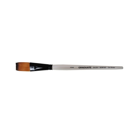 Pincel Sintético Plano Largo Mango Corto