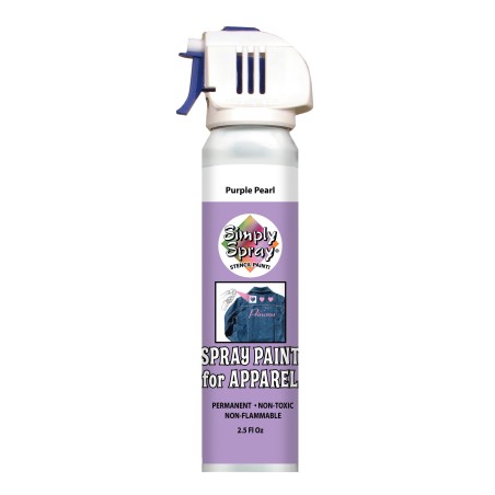 Simply Spray Stencil Paint Purple Pearl para telas