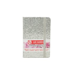 CUADERNOS DE BOCETOS HOJAS GLITTER PLATA