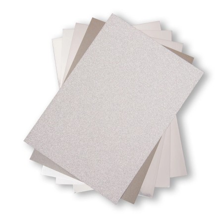 Cartulinas tonos plata (50uds)
