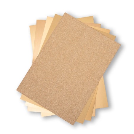 Cartulinas tonos oro (50uds)