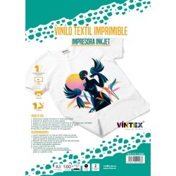 Vinilo textil imprimible A3 100 unidades Vintex