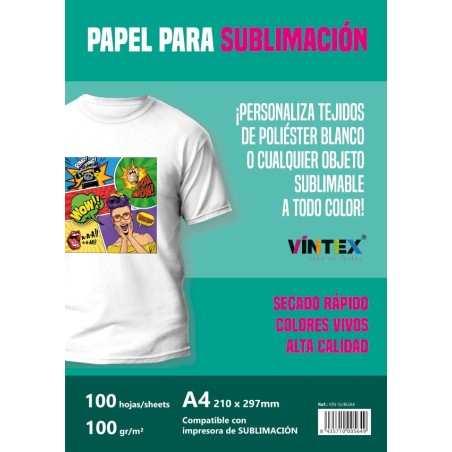 Papel sublimación A4 Vintex