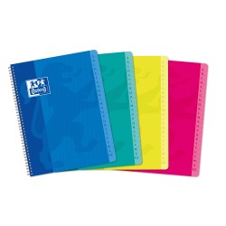 Índice alfabético OXFORD CLASSIC A5+ con espiral tapa blanda 90 Hojas 5x5 - Colores Surtidos