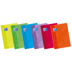 OXFORD SCHOOL CLASSIC A5+ Tapa Blanda Libreta grapada PAUTA 3,5 (ancha) con margen 48 Hojas colores surtidos