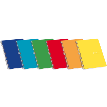 ENRI 21,5X31,5 Tapa Dura Cuaderno espiral 1 Línea con margen 80 Hojas surtido