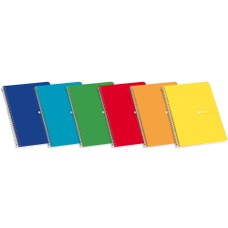 ENRI 21,5X31,5 Tapa Dura Cuaderno espiral Pauta 3 con margen 80 Hojas surtido