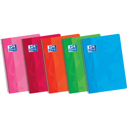 OXFORD SCHOOL CLASSIC 15,5x21,5 Cuaderno Espiral Tapa Blanda 4X4 con margen 80 Hojas COLORES SURTIDOS