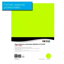 Pack 250 hojas papel imprimible amarillo flúor