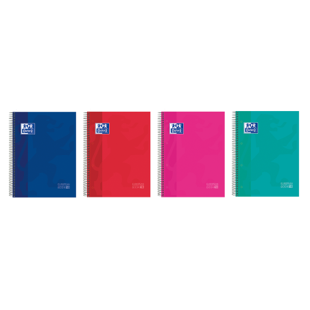 OXFORD SCHOOL CLASSIC A4 Tapa blanda libreta grapada 4x4 con margen 48 Hojas surtido