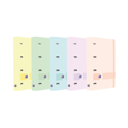 Archivador A4+ Polyfoam Europeanbinder + Lomo 45 mm anillas 4Dx35 mm con Recambio 5x5 Colores pastel OXFORD LIVE & GO