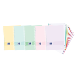 Cuaderno Tapa de Plástico Europeanbook 8 5X5 160 Hojas  A4+ COLORES PASTEL OXFORD LIVE & GO