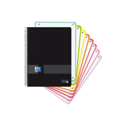 Cuaderno Tapa de Plástico Europeanbook 8 5X5 160 Hojas  A5+ NEGRO OXFORD LIVE & GO