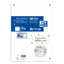 Recambio Paquete Dots 80 Hojas A5  OXFORD SCHOOL