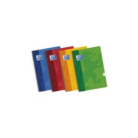 Cuaderno Europeanbook 1 Tapa de Plástico A4+ 5X5 80 Hojas Colores VIVOS OXFORD LIVE&GO