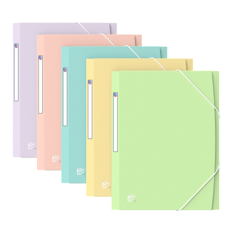 CARPETA DE GOMAS CON SOLAPAS TP A4+ PASTEL OXFORD URBAN