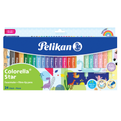 ROTULADORES COLORELLA STAR 24COL (18 VIVOS + 6 PASTEL) PELIKAN
